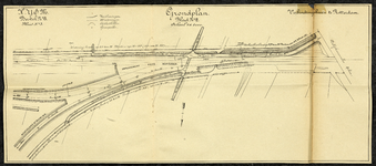 852265 Grondplan voor de aansluiting van de verbindingsbaan tussen de spoorlijn Amsterdam-Rotterdam en de spoorlijn ...